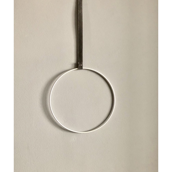 Wieszak Metalowy, Koło, Na Pasku, Mniejszy, Biały, Skandynawski Styl
